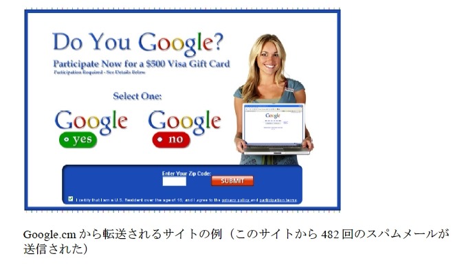 google.cmというサイト。.cmはカメルーンの国別ドメイン名