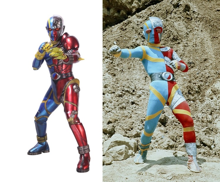 新キカイダー（向かって左）と旧キカイダー