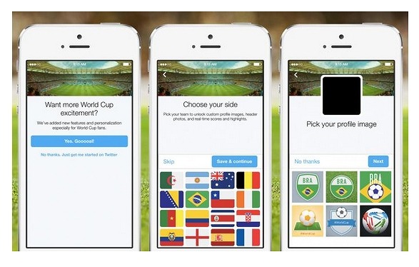 TwitterのプロフィールがW杯に対応