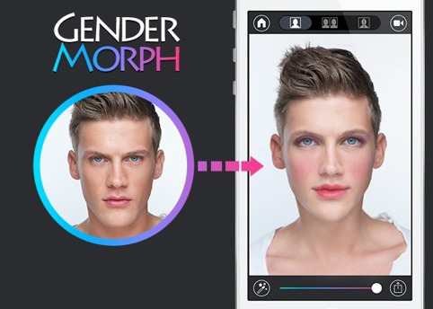 自分の顔を男女転換できるiPhoneアプリ「GenderMorph」