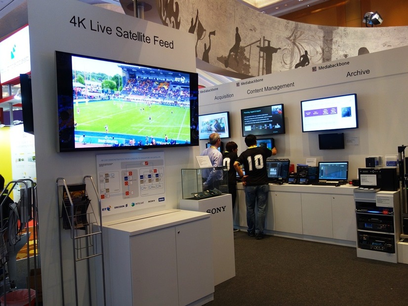 【CommunicAsia 2014 Vol.9】ソニー、4Kへの取り組みをワールドカップを使い展示