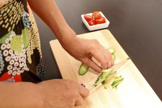 余裕があれば、お野菜を添えて。