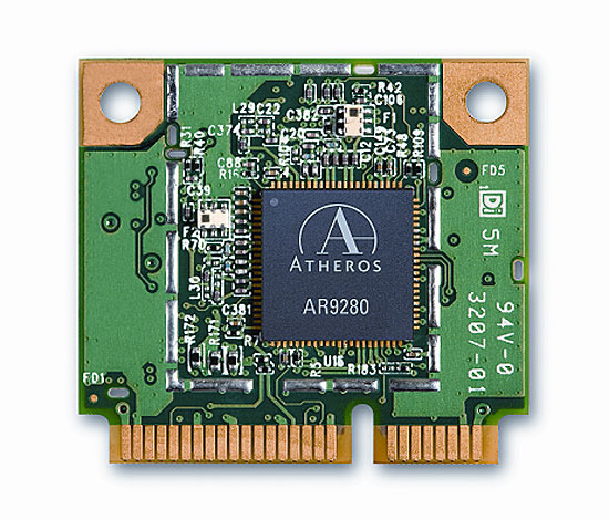 AR9280を実装したPCIe ミニカード対応のリファレンスボード