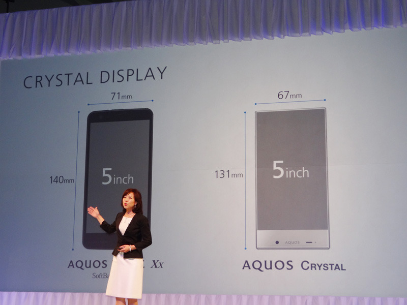 狭額縁化を実現したAQUOS CRYSTAL