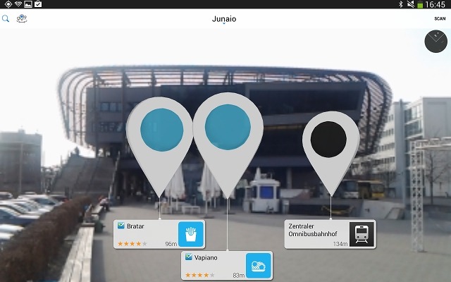「junaio」アプリ画面イメージ