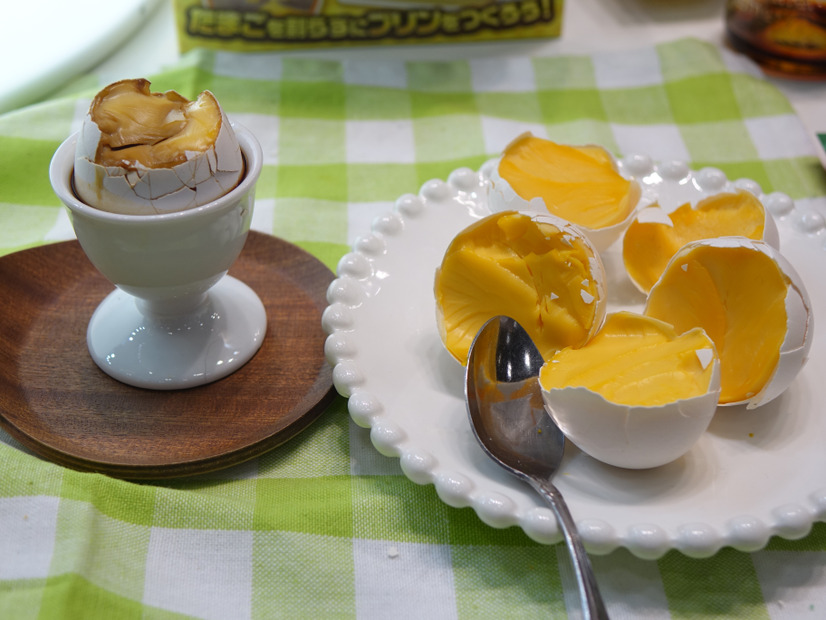 出来上がり。カラメルをかければプリンに