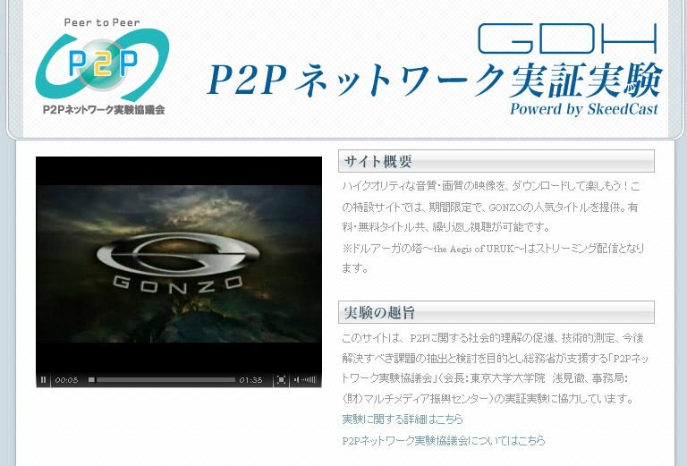 GDH P2Pネットワーク実証実験