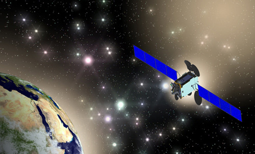 「Es'hail 2」のイメージ。Es'hail 2とは中東で夏から秋にかけて現れる星の名前で、同地域では幸運をもたらす星と考えられているという