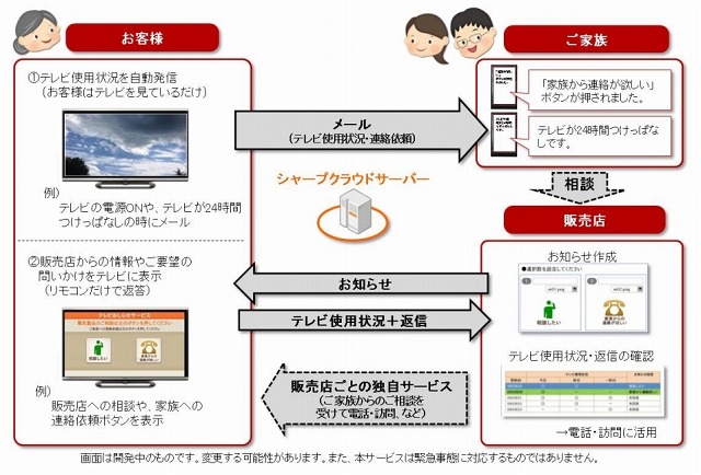 販売店向けのテレビ見守りサービスの概要