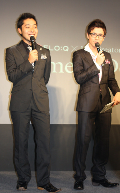「寄生獣大好きタレント」のひとりとしてニコ生に出演するオリエンタルラジオ・中田敦彦（左）