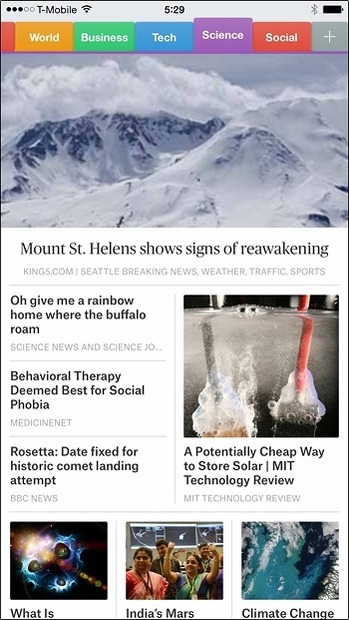 米国版SmartNewsの画面