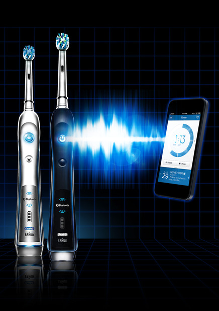 スマホと連動する電動歯ブラシ「ブラウン オーラルB プラチナ」