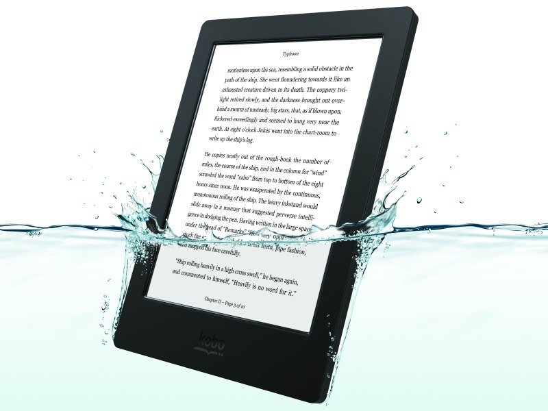 防水・防塵機能を装備した電子書籍リーダー「Kobo Aura H2O」