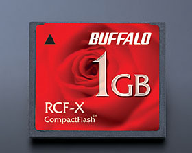 バッファロー、コンパクトフラッシュ「RCF-Xシリーズ」に1Gバイト/512Mバイトモデル追加