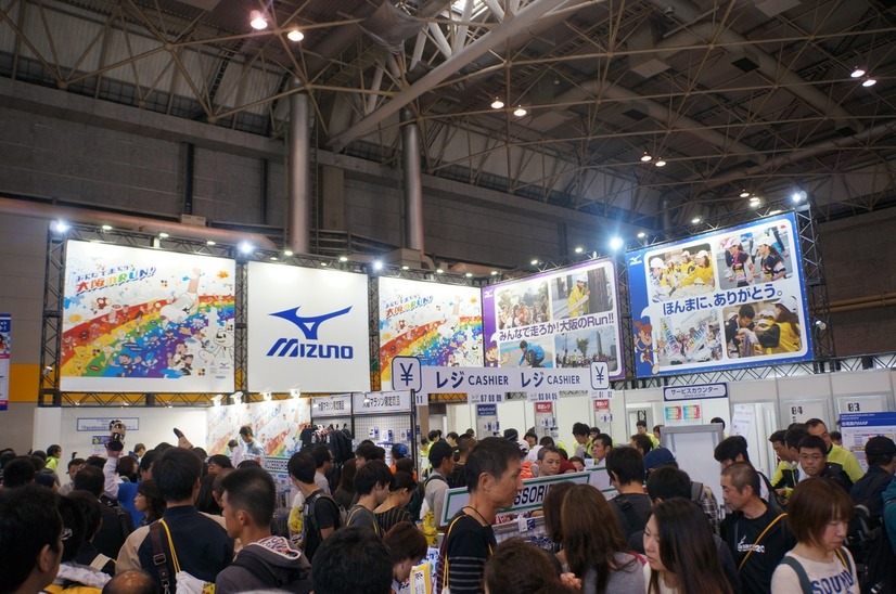大阪マラソンのゴール地点となるインテックス大阪