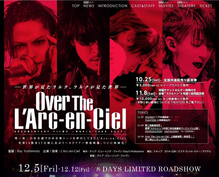 『Over The L'Arc-en-Ciel』サイトより