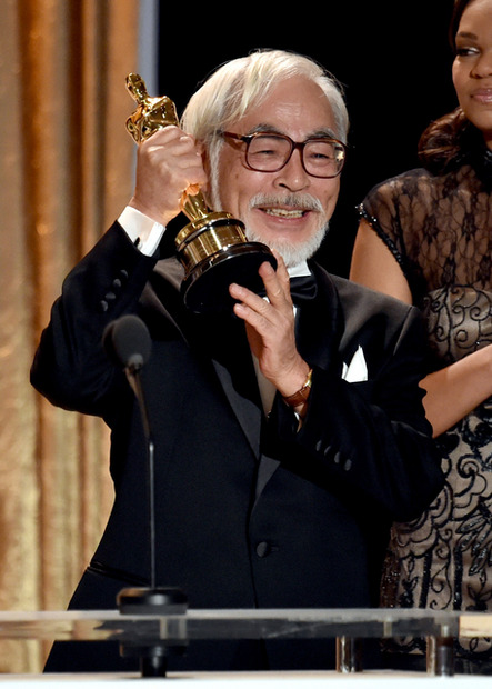 アカデミー賞名誉賞を受賞した宮崎駿-(C) Getty Images