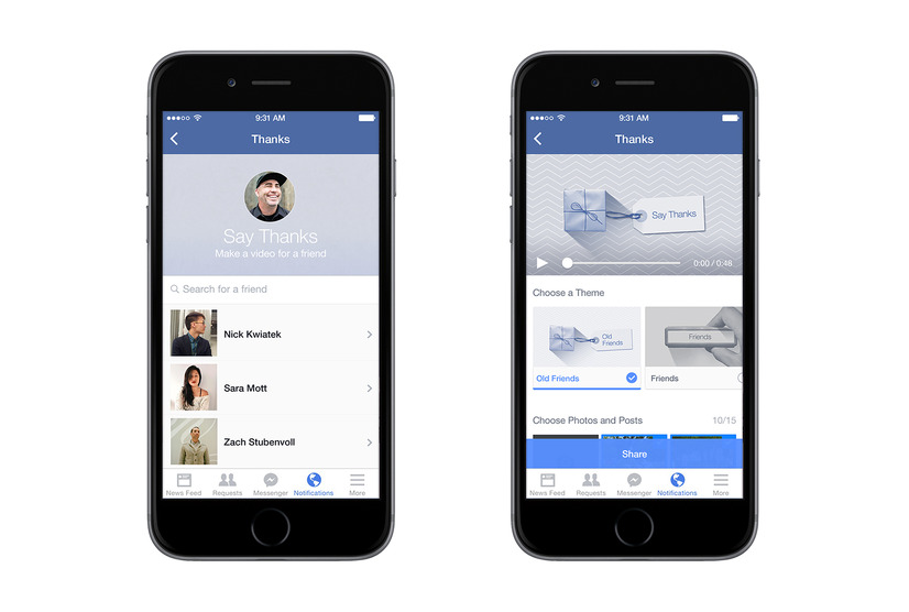 Facebookの新機能「Say Thanks」