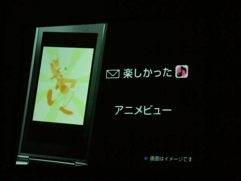 メール本文の絵文字に連動したアニメーションでお知らせ