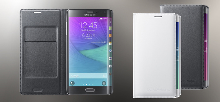 「GALAXY Note Edge」 向けフリップケース「EF-WN915Bシリーズ」はホワイトとチャーコールの2色を用意