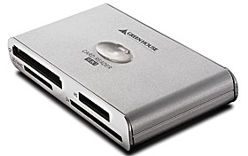 グリーンハウス、アルミボディで10種類のメモリカードに対応したUSB2.0カードリーダー/ライター