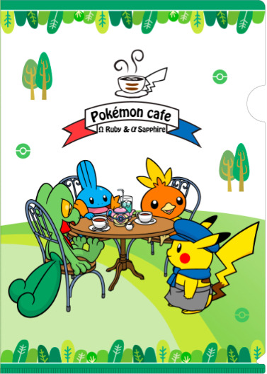 「ポケモンカフェ　Pokemon cafe　Ω Ruby & α Sapphire」メニューとグッズ