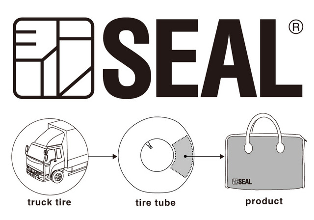 大型トラックの使用済みタイヤチューブをリユースしたSEALの「iPhone 6ケース diary type」