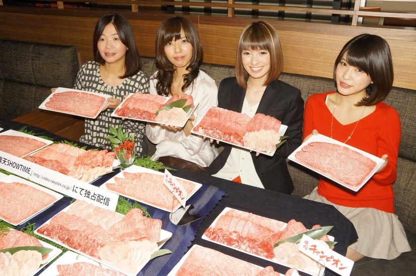 オリジナルドラマ『焼肉女 おひとり様のワケ』の出演女優が集まった焼肉試食会