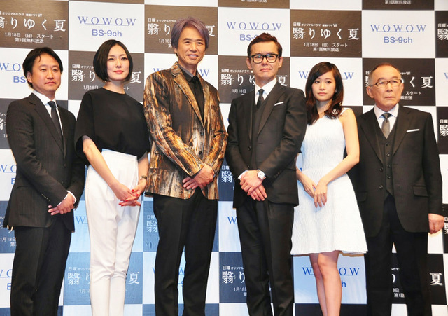 渡部篤郎＆時任三郎＆前田敦子＆板谷由夏＆橋爪功＆波多野貴文（監督）／連続ドラマW「翳りゆく夏」舞台挨拶