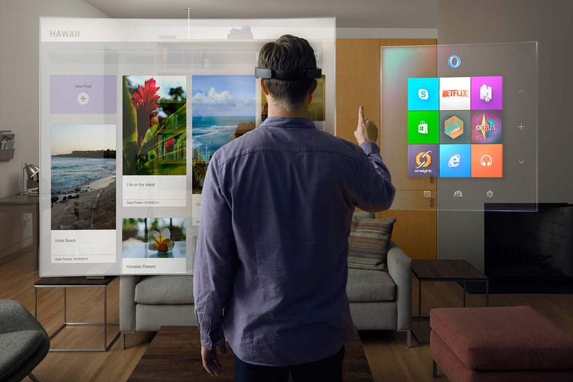 よりVR的となった「Microsoft HoloLens」の利用イメージ