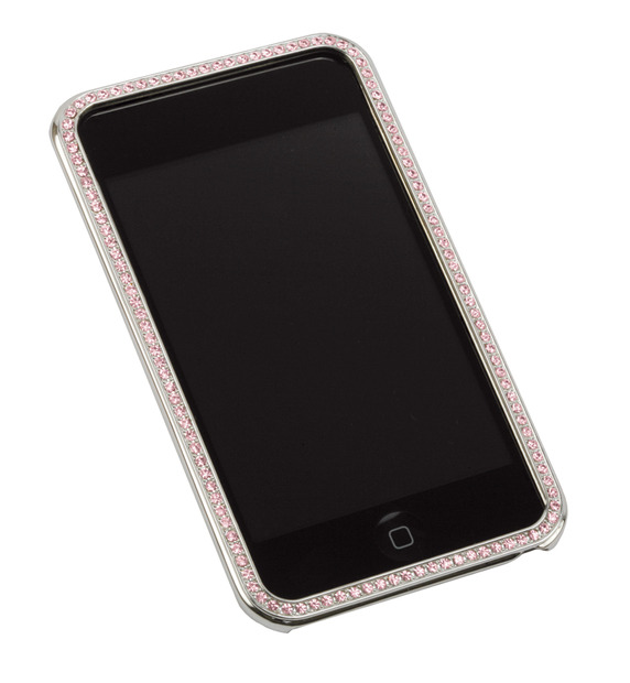 iPod touch用モデル（シルバー with ピンキースワロフスキー）