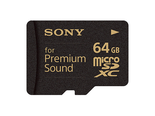 カード表面には「for Premium Sound」の文字。SDカードアダプターも付属する