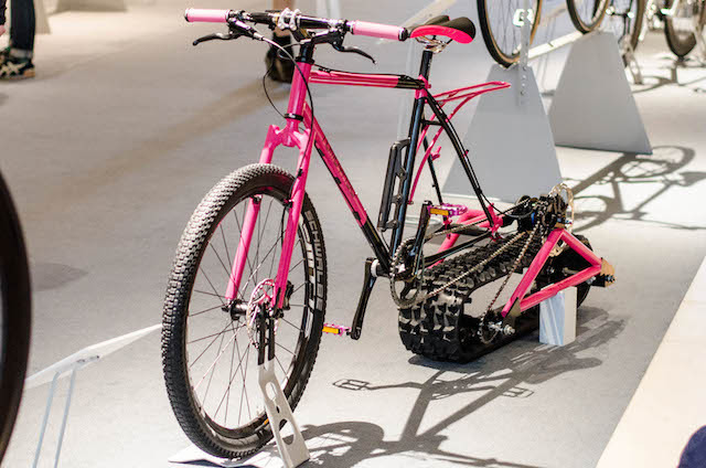 雪道でも楽しめる自転車『Snow path』…東京サイクルデザイン専門学校卒業制作展