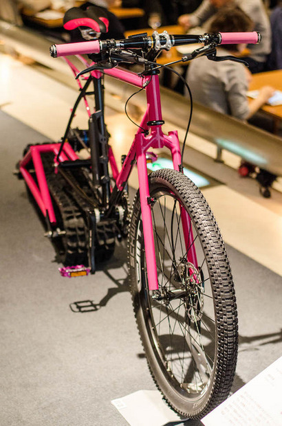 雪道でも楽しめる自転車『Snow path』…東京サイクルデザイン専門学校卒業制作展