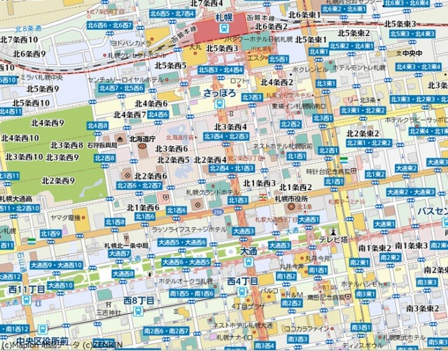 変更前の旧地図デザイン