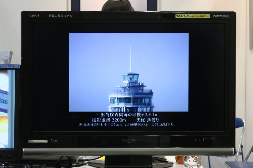 同じ条件で「江ノ島」を被写体として撮影した1,550mm相当のデジタルズームで撮影した映像