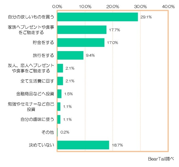 初任給の使い途（全体）