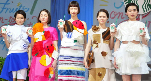 水原佑果、入夏、満島みなみ、真間玲奈、麻宮彩希／「Starbucks Summer Party 2015」