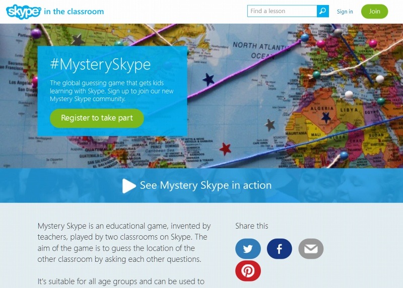 「Mystery Skype」サイト