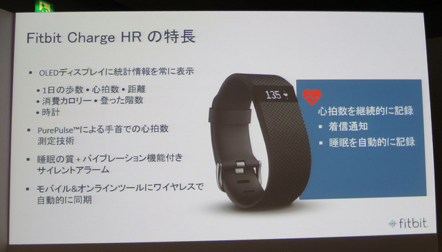 Fitbit Charge HRの特長