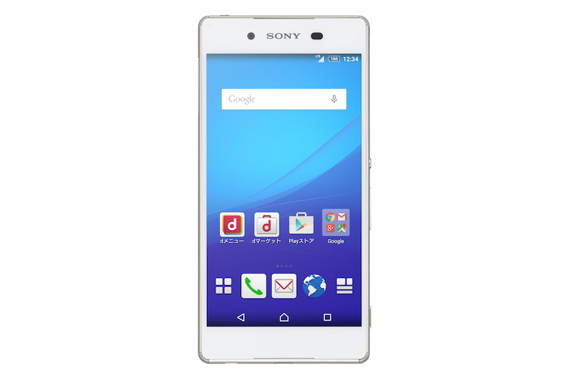 「Xperia Z4 SO-03G」ホワイトモデル。フロントカメラも510万画素