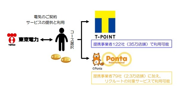 東電によるポイントサービスのイメージ