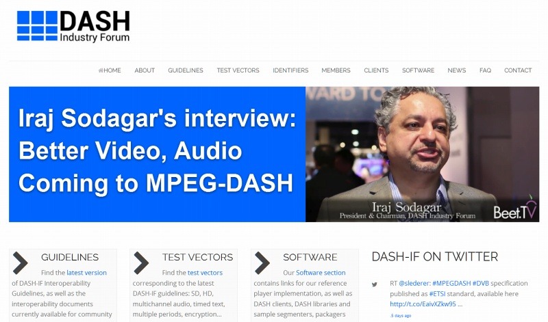 DASH Industry Forumサイト（MPEG-DASHプロモグループ）