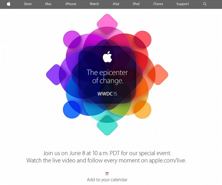 「www.apple.com/live」トップページ