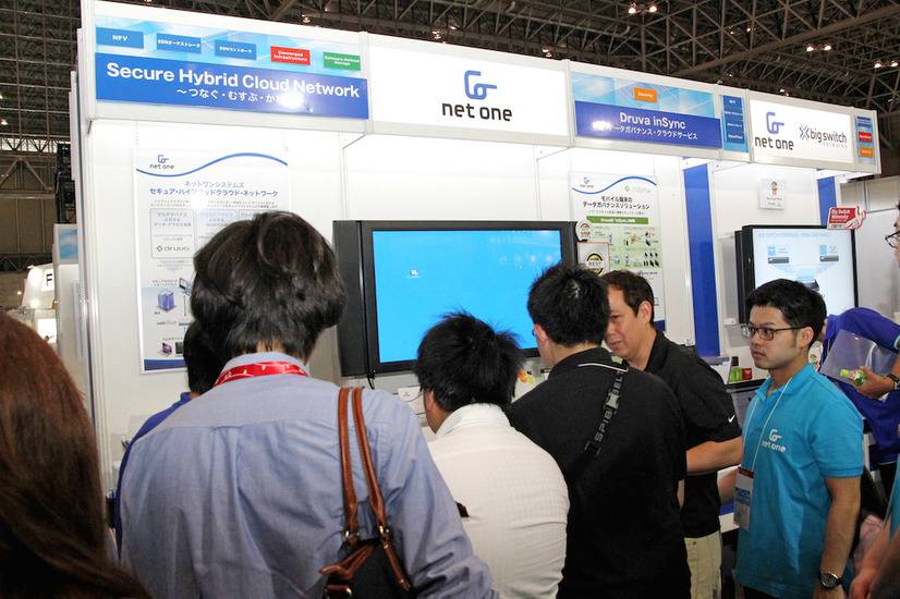 SDI ShowCase内に設置されたネットワンシステムズのブース。「Big Cloud Fabric」ではクラウドプラットフォーム部門の審査員特別賞を受賞した