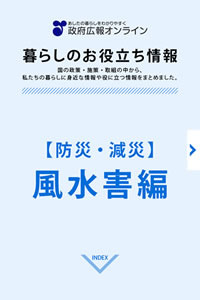 無料で提供されている政府広報アプリと電子書籍。写真は風水害編。地震・火山災害編も用意されている（画像はプレスリリースより）