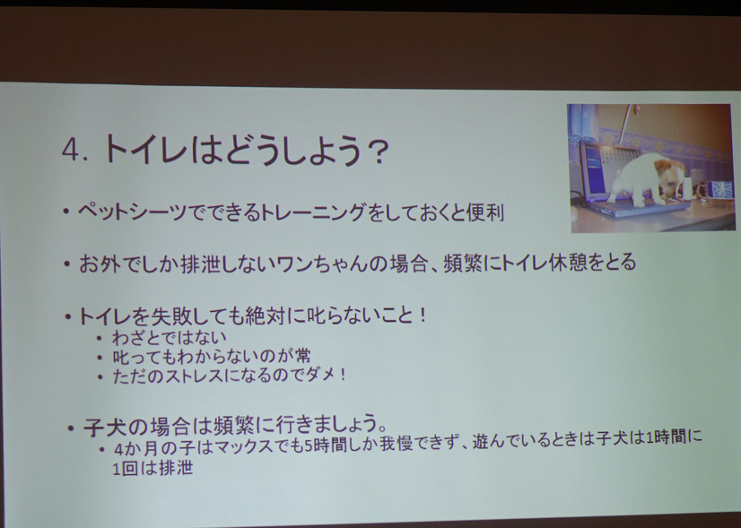「ペットのお出かけに関する健康効果と注意点」として講演