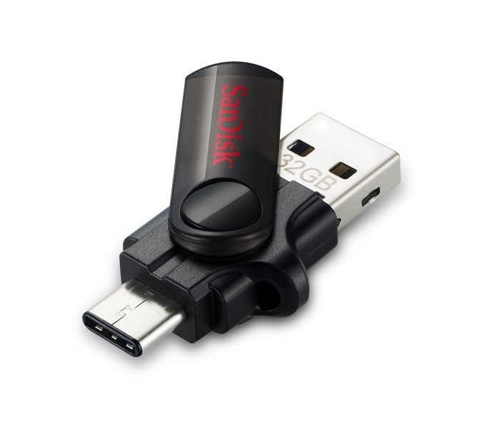 Type-CコネクタとUSB 3.0コネクタを搭載した「サンディスク デュアル USB ドライブ Type-C」