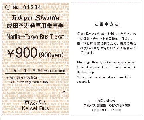 機内乗車券の券面