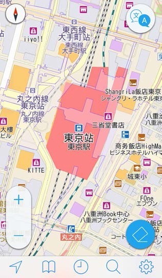 JAPAN MAP、中国語（繁体）表示